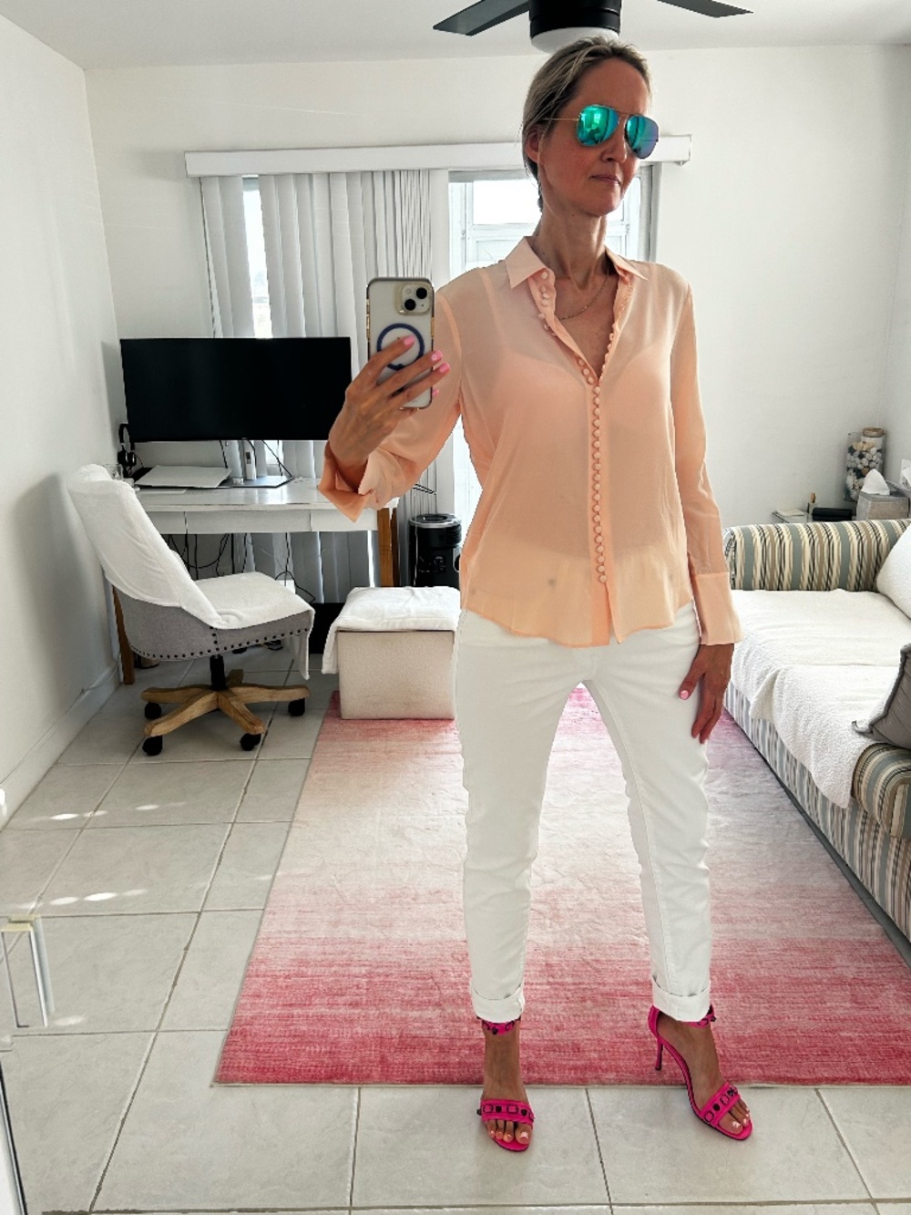 Cute silk blouse size S/P